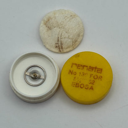 Ebosa 52 Balance Wheel Complete And Spring 5 1/4''' 130 Watch Movement Parts 