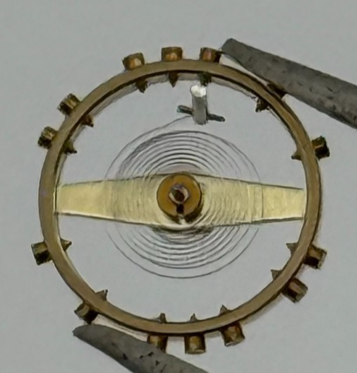 AS 1051 Balance Wheel Complete And Spring 5 1/4''' 34 M Watch Movement Parts NOS