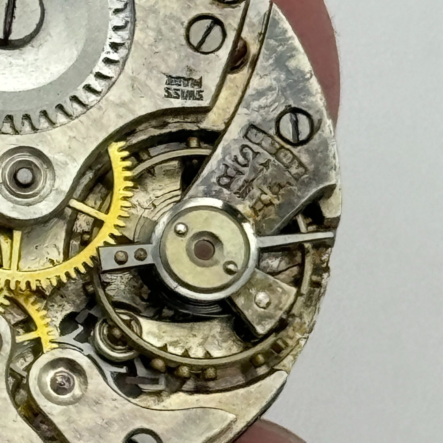 23.6mm AS A Schild 15 Jewels Nice Dial Manual Wind Swiss Watch Movement PARTS