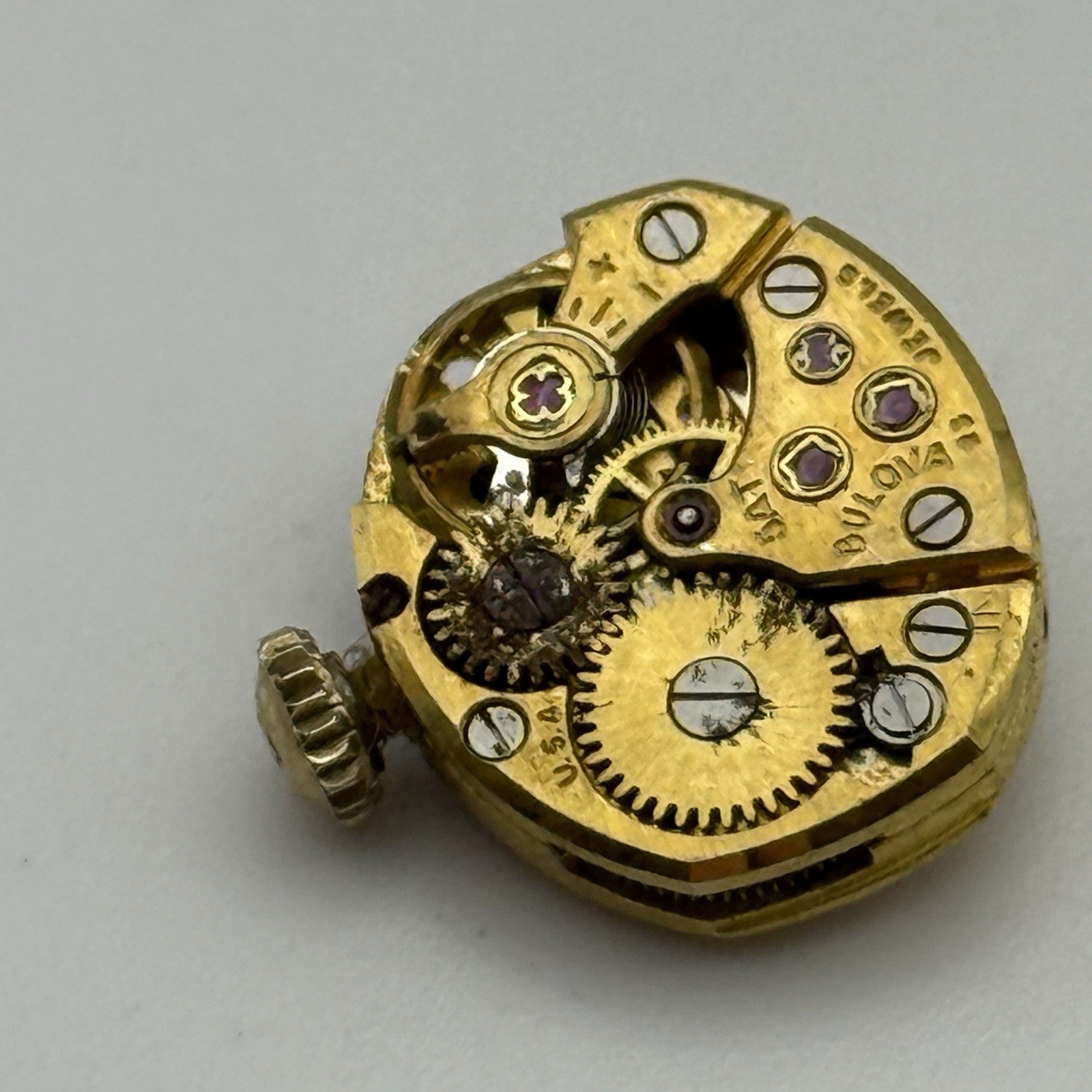13.1mm Vintage Ladies Bulova 5AT Manual Wind Swiss Watch Movement PARTS REPAIR