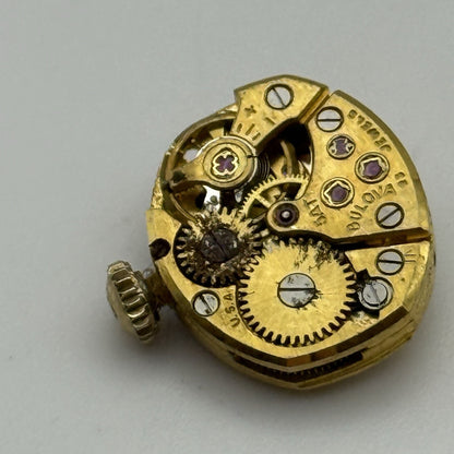 13.1mm Vintage Ladies Bulova 5AT Manual Wind Swiss Watch Movement PARTS REPAIR