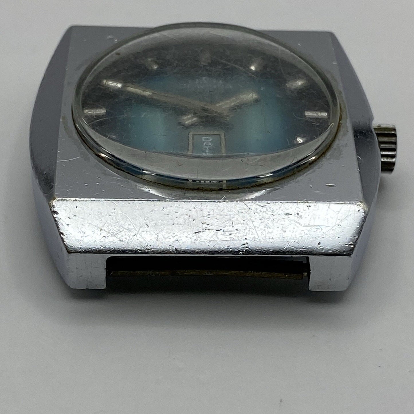 37mm Gents Jowissa De Luxe Large Date Dial Watch Head FOR PARTS TO RESTORE