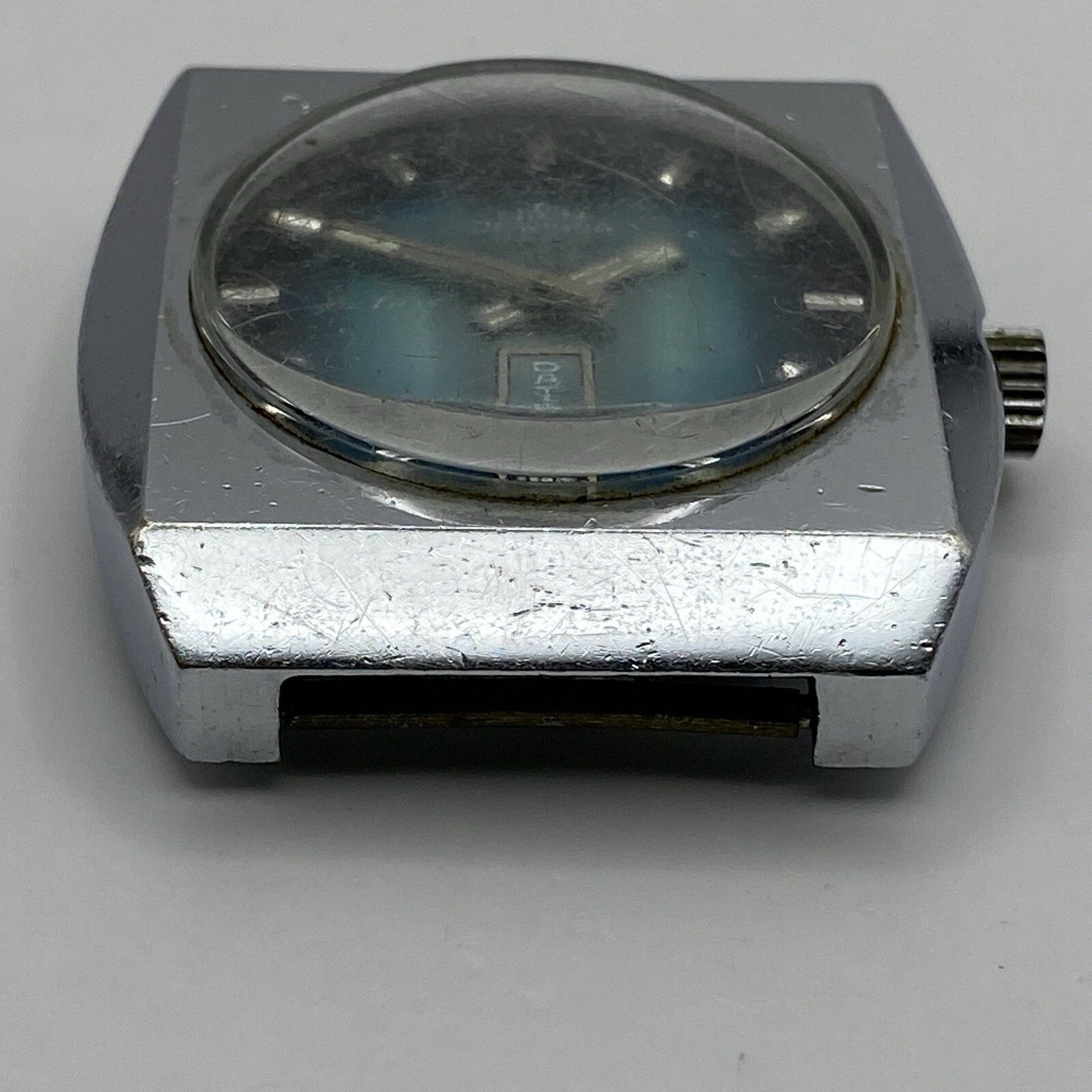 37mm Gents Jowissa De Luxe Large Date Dial Watch Head FOR PARTS TO RESTORE