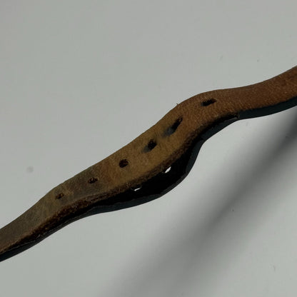 Pulsar Ladies Quartz Watch Date Dial Gold Tone Blue Leather Strap Working 24mm