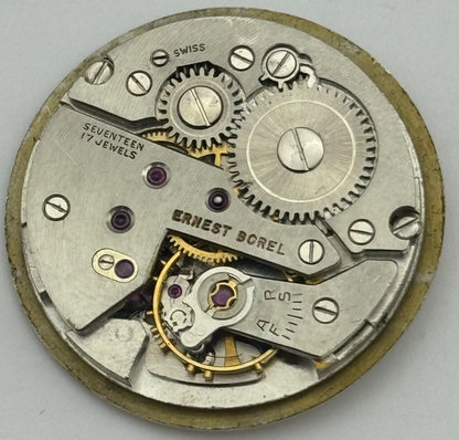 26mm Ernest Borel Incastar Manual Wind 17 Jewels Watch Movement Swiss Made PARTS