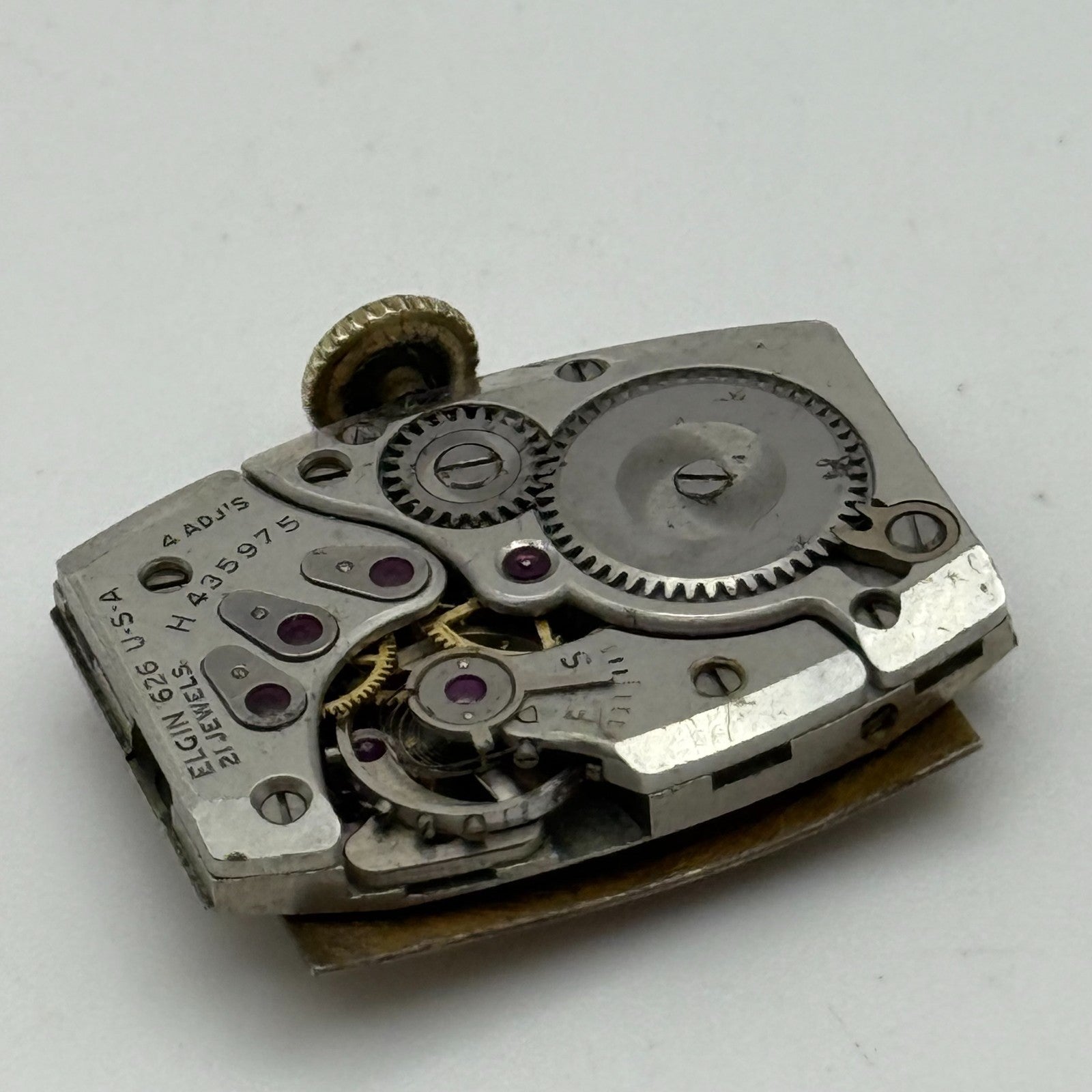 1950 Vintage 15/0s Lord Elgin 626 Model 2 American Watch Movement PARTS REPAIR