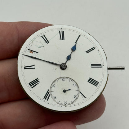 41.7mm Unidentified Quality Thin Vintage Open Face Pocket Watch Movement PARTS