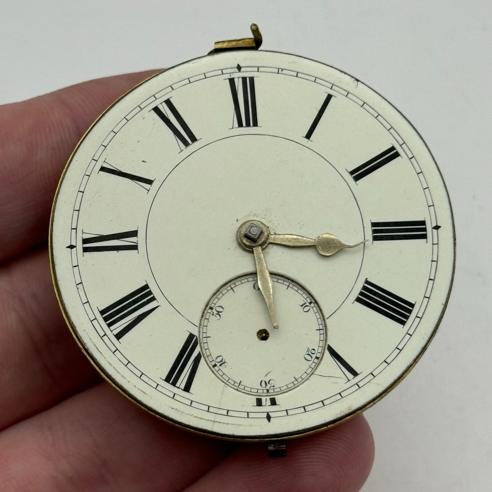 Antique 50mm Good Quality English Pocket Watch Movement Unidentified PARTS SPARE