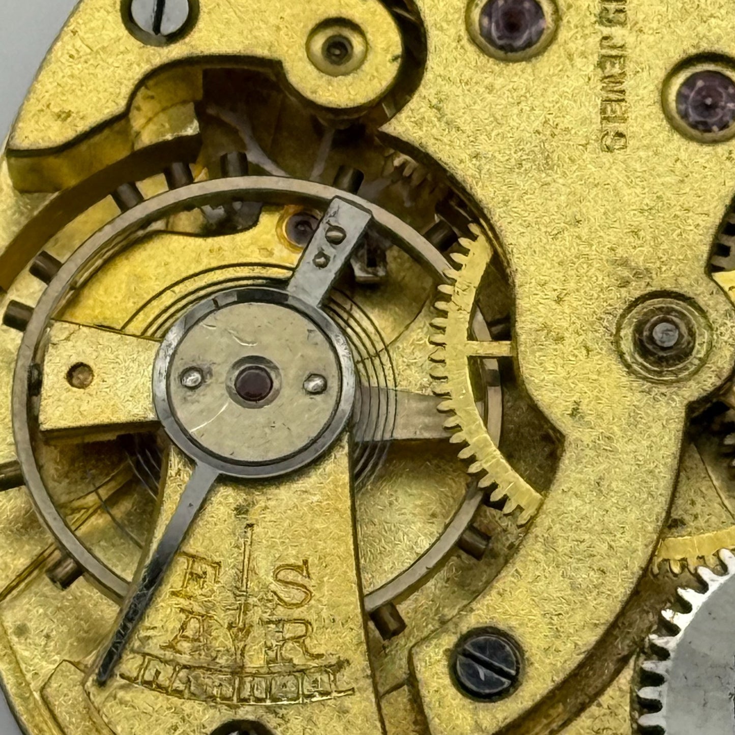 Unicorn Pocket Watch Movement Open Face 15 Jewels Swiss Parts Repair 41.1mm