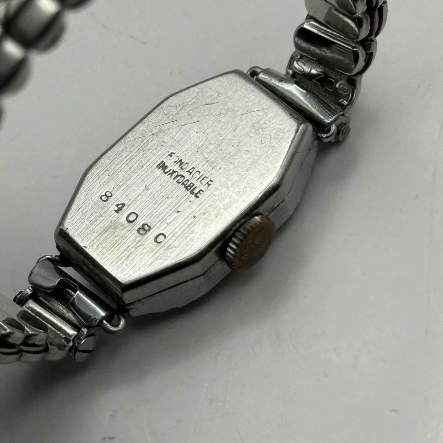 14mm Vintage Ladies Manual Wind Stainless Steel Sizor Band Watch PARTS / REPAIR