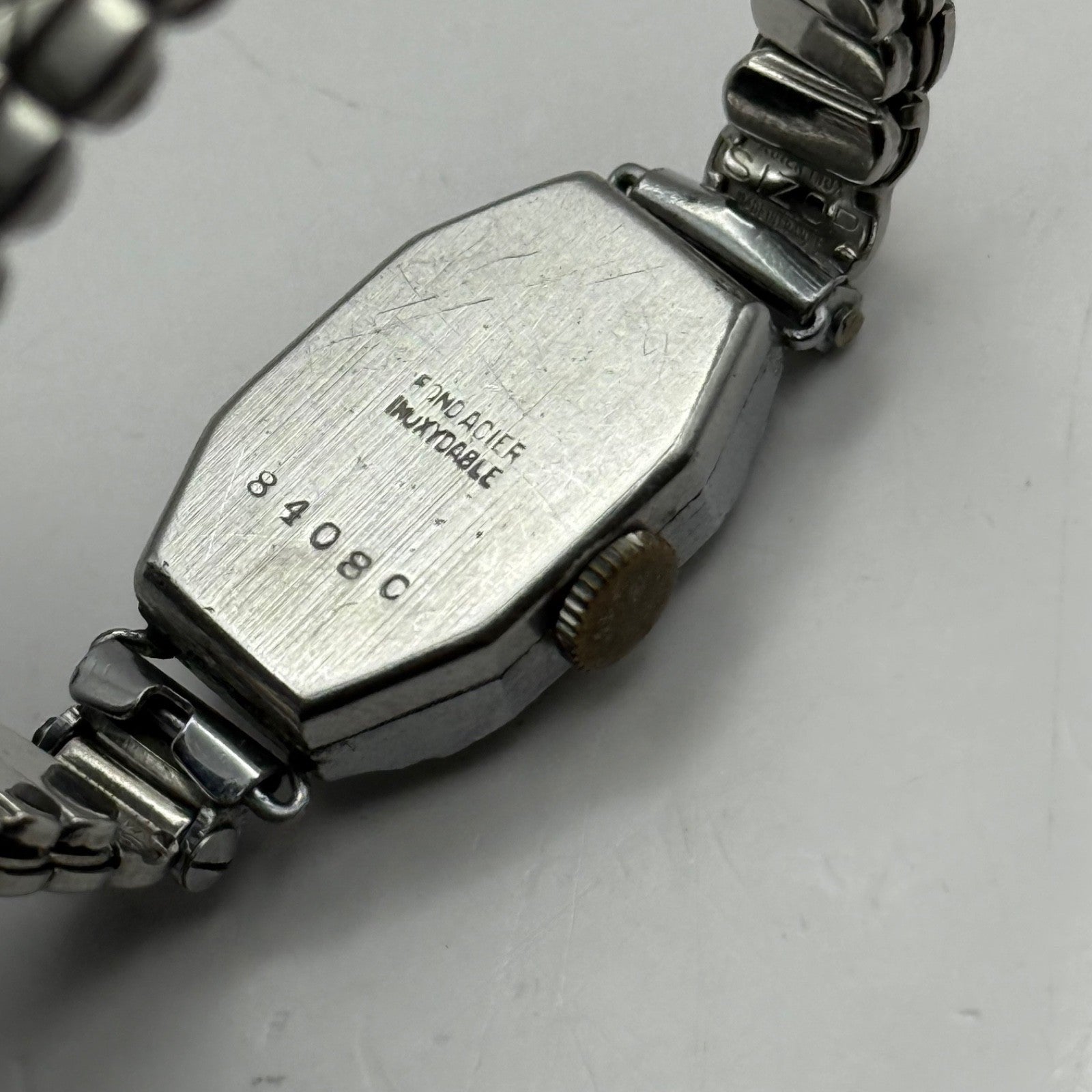 14mm Vintage Ladies Manual Wind Stainless Steel Sizor Band Watch PARTS / REPAIR