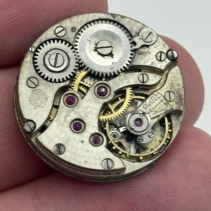 25mm Men's Dreadnought Balance Ok Vintage Swiss Trench Watch Movement PARTS