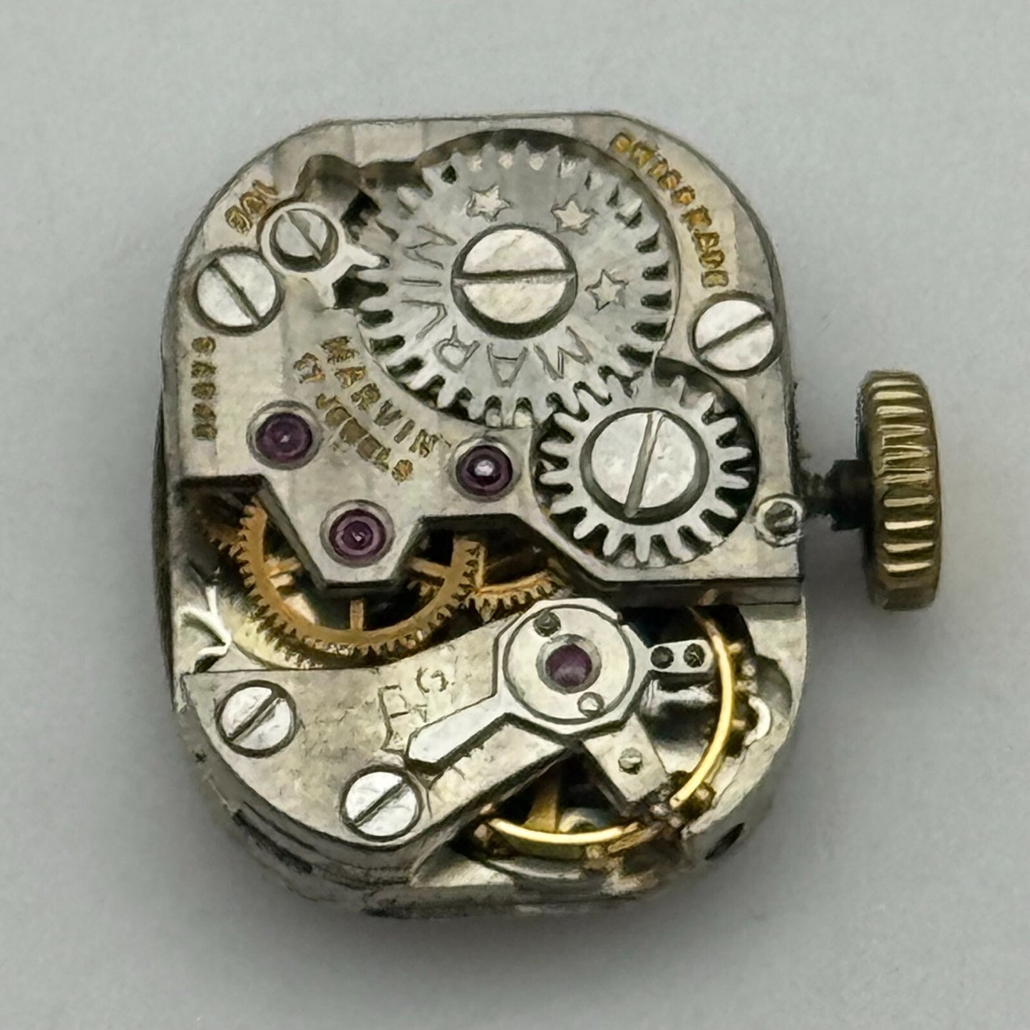 12.1mm Running Marvin Cal 160 Manual Wind 17 Jewels Swiss Watch Movement PARTS