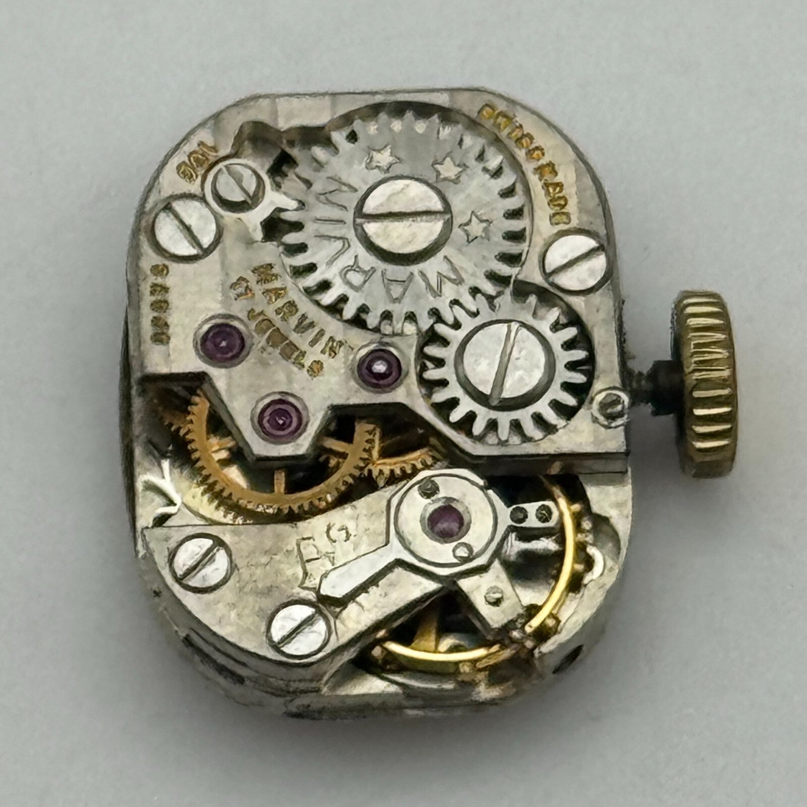 12.1mm Running Marvin Cal 160 Manual Wind 17 Jewels Swiss Watch Movement PARTS