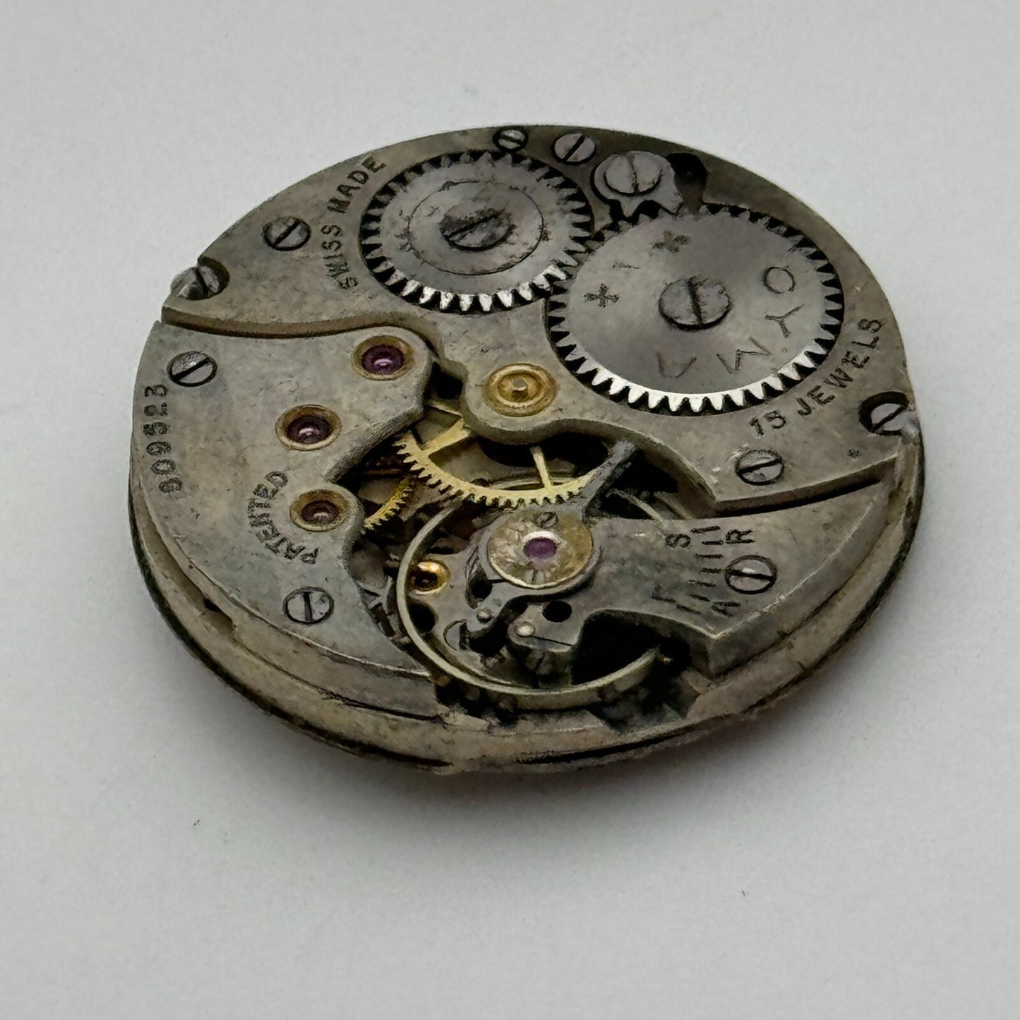 23.6mm Cyma Ref 030 Tavannes Manual Wind Watch Movement Swiss Vintage PARTS