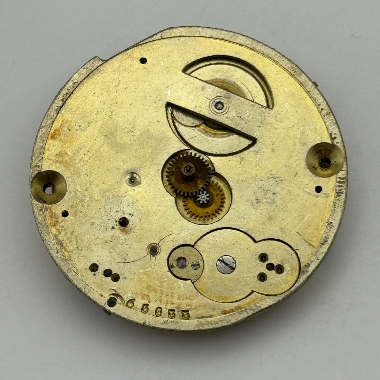 40.7mm Antique Nordmann Geneve Key Wound Pocket Watch Movement PARTS REPAIR