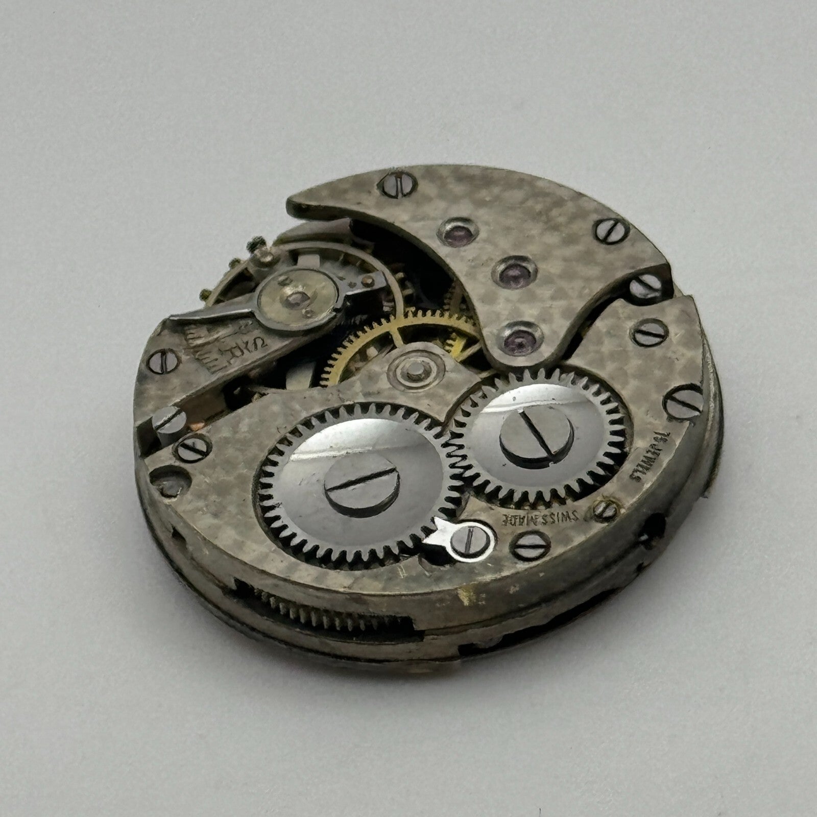 23.6mm 15 Jewels Swiss Porcelain Dial Trench Watch Movement Manual Wind PARTS