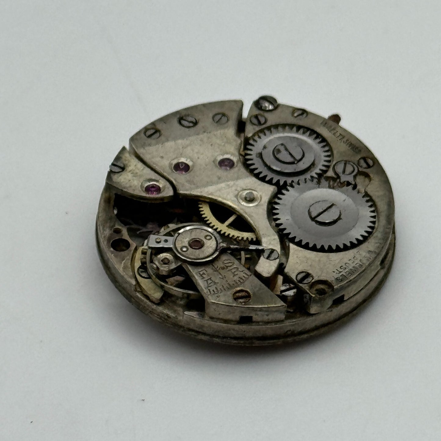 23.6mm Waleti SPG 15 Jewel Manual Wind Watch Movement Swiss Vintage PARTS REPAIR