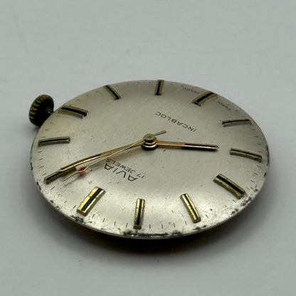 FHF ST 96 Pointer Watch Movement Running Avia Manual Wind Vintage Parts 25.9mm