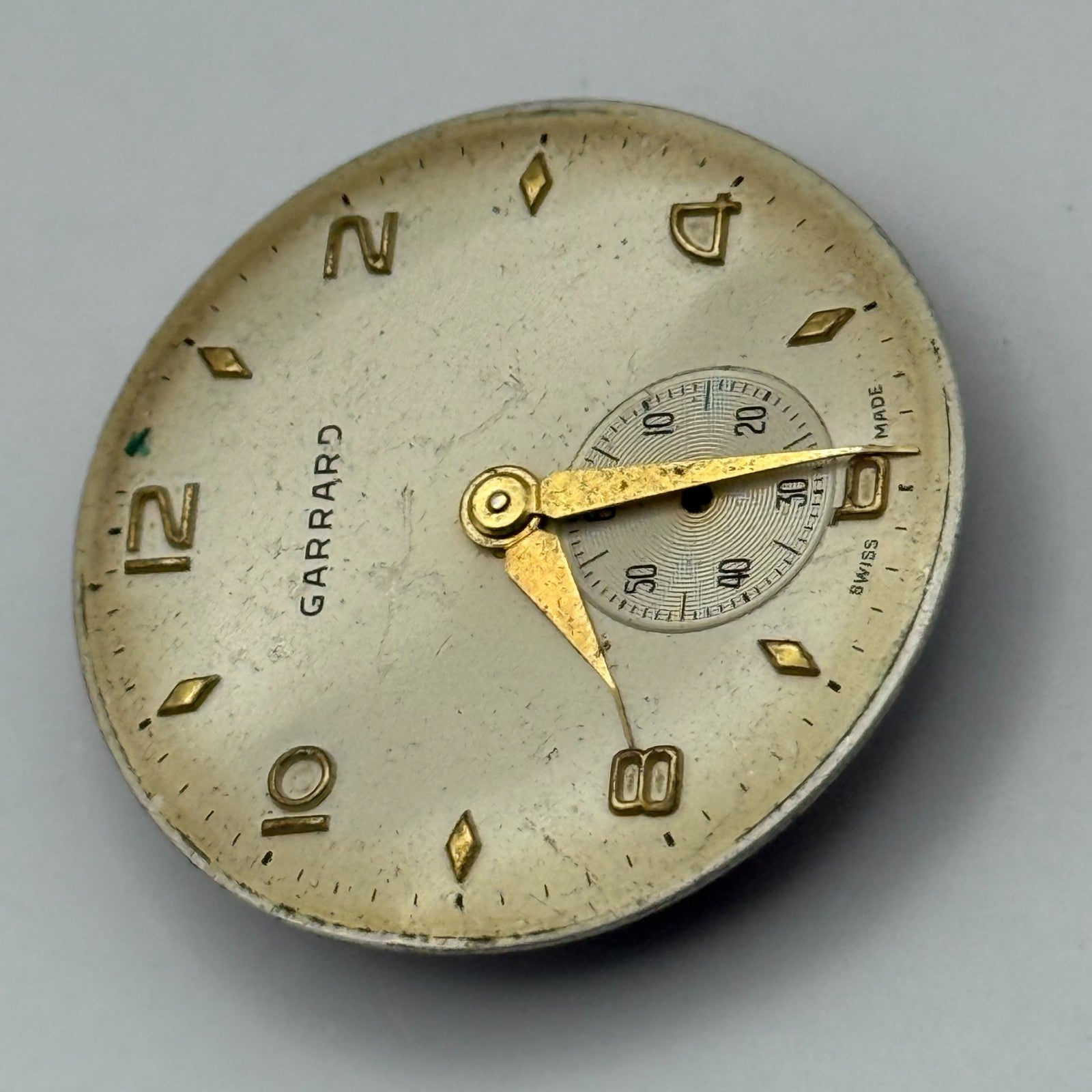 FEF 190 Watch Movement Garrard Manual Wind Vintage Swiss Parts Repair 23.5mm