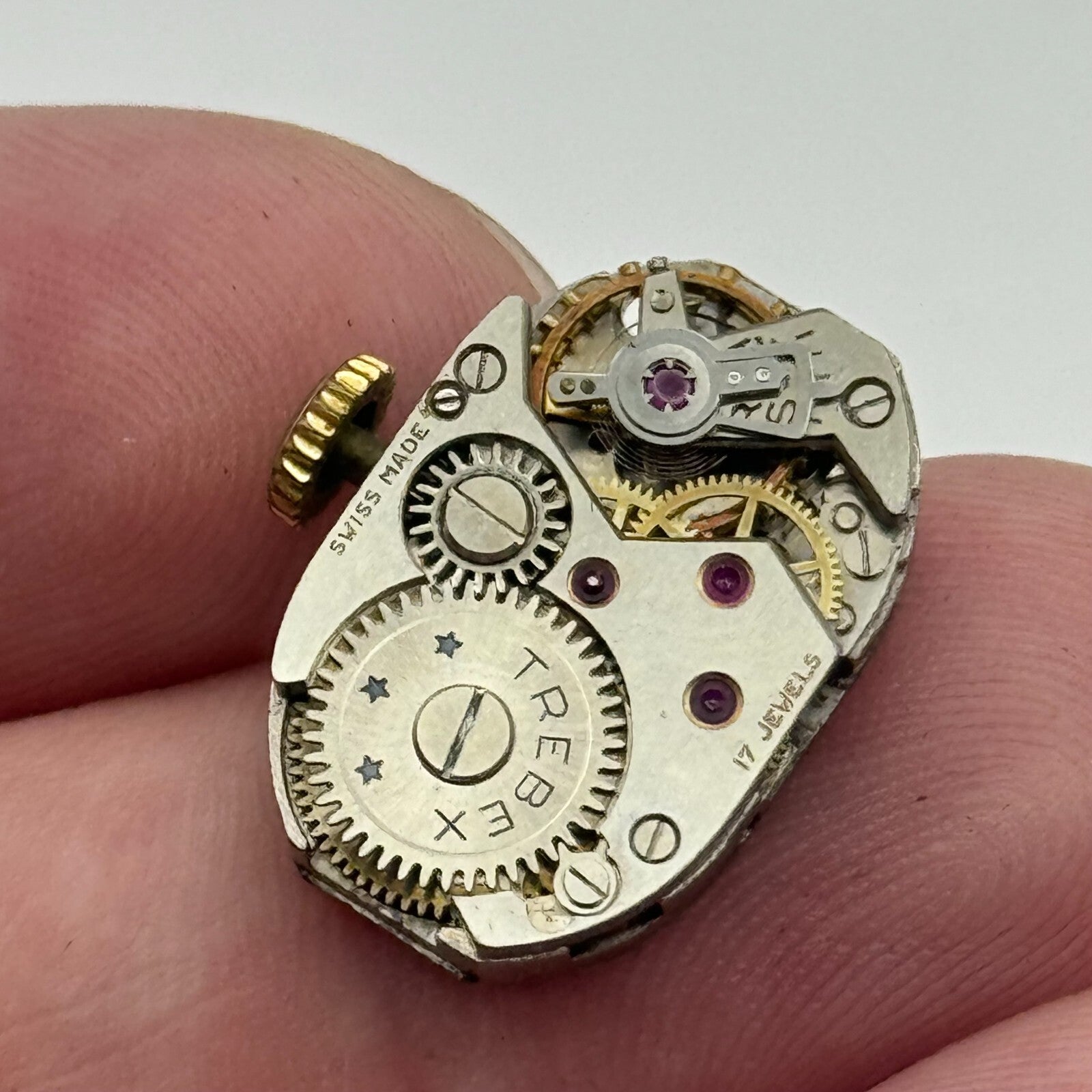 12.7mm Running Trebex FHF 190 Manual Wind 17 Jewels Swiss Watch Movement PARTS