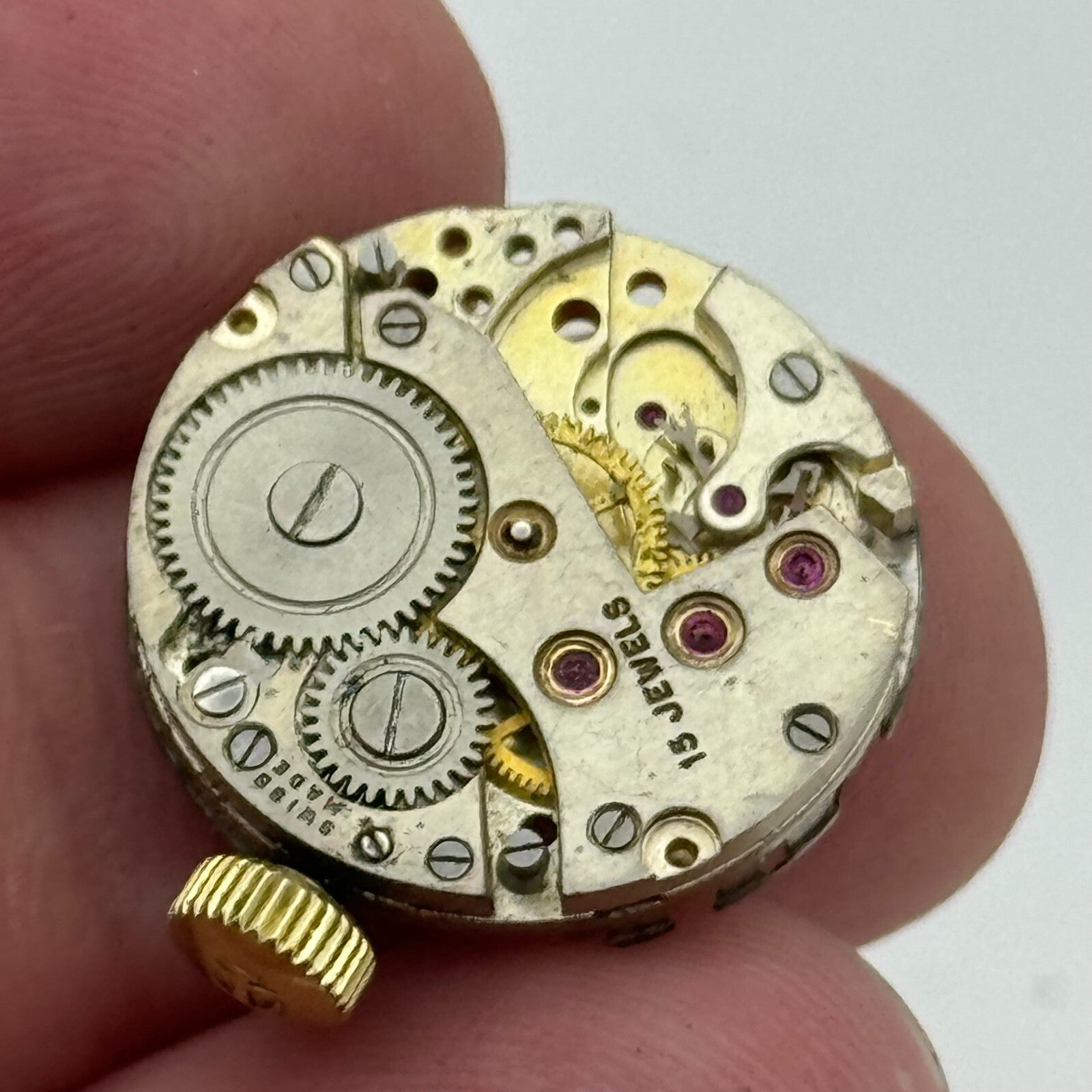19.6mm AS 970 A Schild Manual Wind 15 Jewels Vintage Swiss Watch Movement PARTS