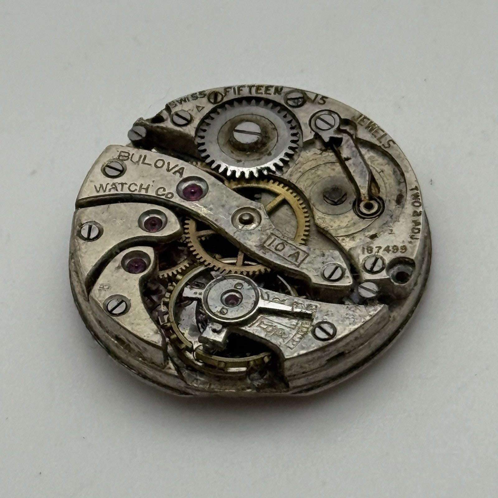 23.7mm Vintage Bulova 10A Manual Wind Swiss Watch Movement PARTS REPAIR SPARES