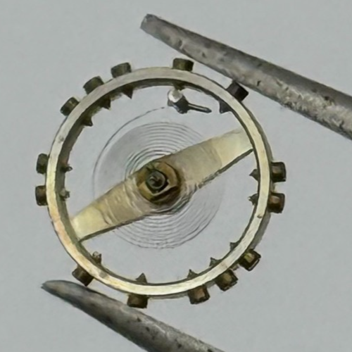 AS 1677 Balance Wheel Complete And Spring 5 1/2''' 1225 M Watch Movement Parts