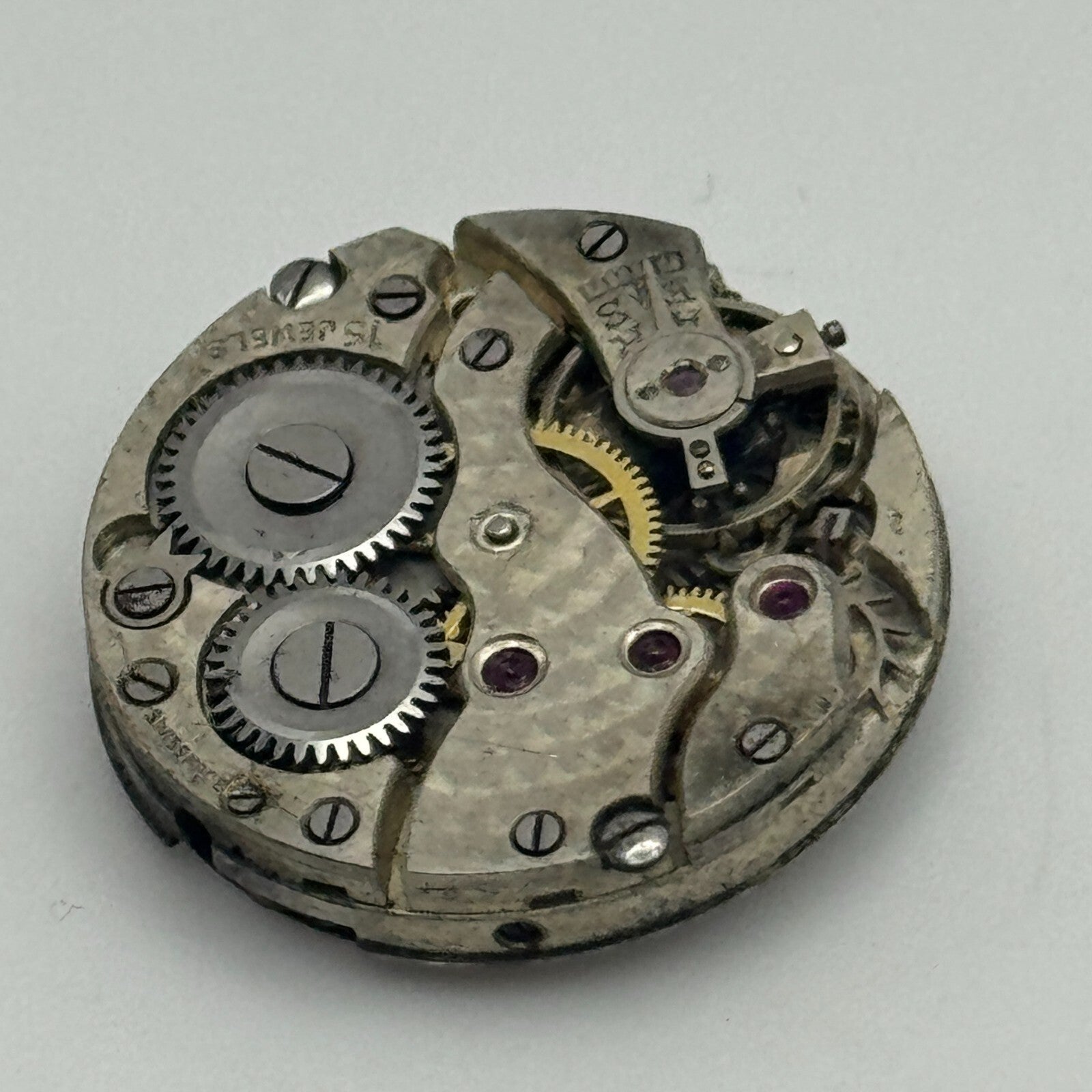 19.6mm 15 Jewels Roman Numerals Trench Watch Movement Manual Wind PARTS SPARES