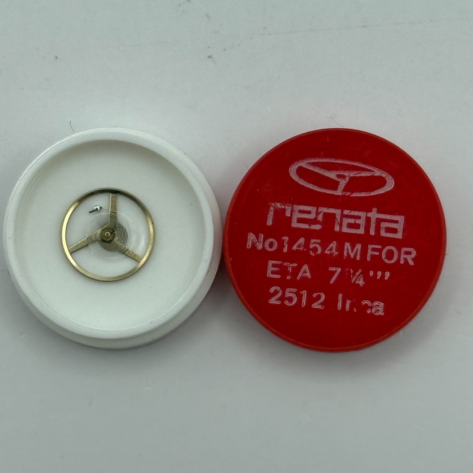 ETA 2512 Balance Wheel Complete And Spring 7¾’’’ 1454 M Watch Movement Parts 