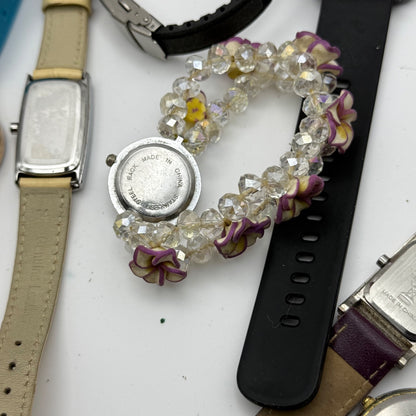 Bundle Of 16 Quartz Watches Modern / Vintage Untested Parts / Repair / Crafts