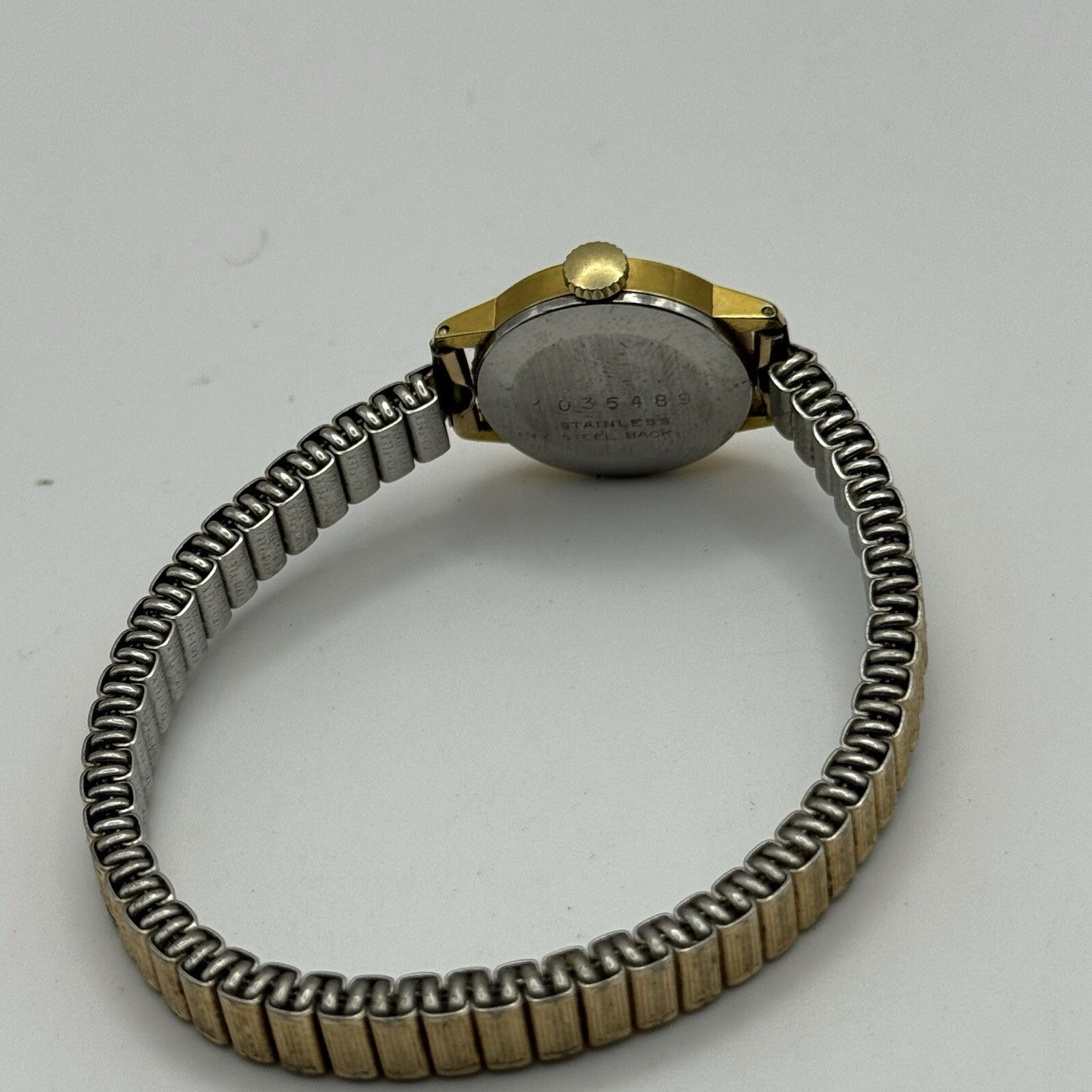 19mm WORKING Vintage Tarratt Expandable Strap Silver Dial Ladies Dress Watch 