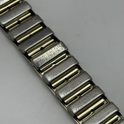 20mm Lug Rowi Fixo Flex Vintage New Old Stock NOS Expandable Strap Black Gold