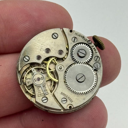 27.3mm Mens Unidentified 15 Jewels Trench Watch Movement Manual Wind Swiss PARTS