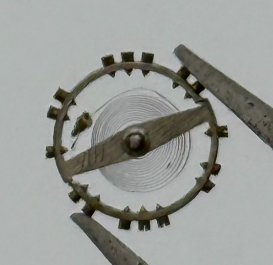 Peseux 100 Balance Wheel Complete And Spring 5 1/4''' 275 Watch Movement Parts 