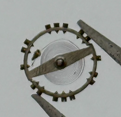 Peseux 100 Balance Wheel Complete And Spring 5 1/4''' 275 Watch Movement Parts 