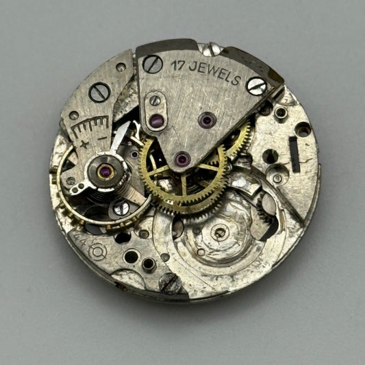 Otero Cal 44 Watch Movement Manual Wind 17 Jewels Vintage Parts Repair 23.7mm