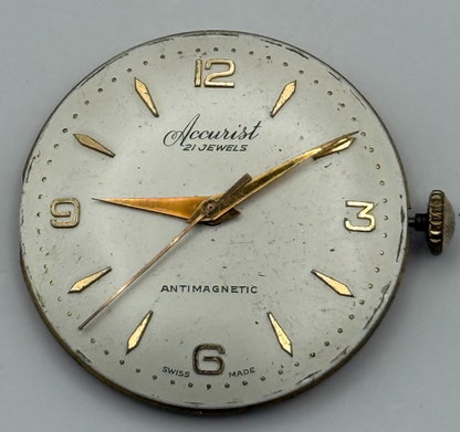 ETA 2390 Watch Movement Accurist Manual Wind Vintage Swiss Parts Repair 29.3mm