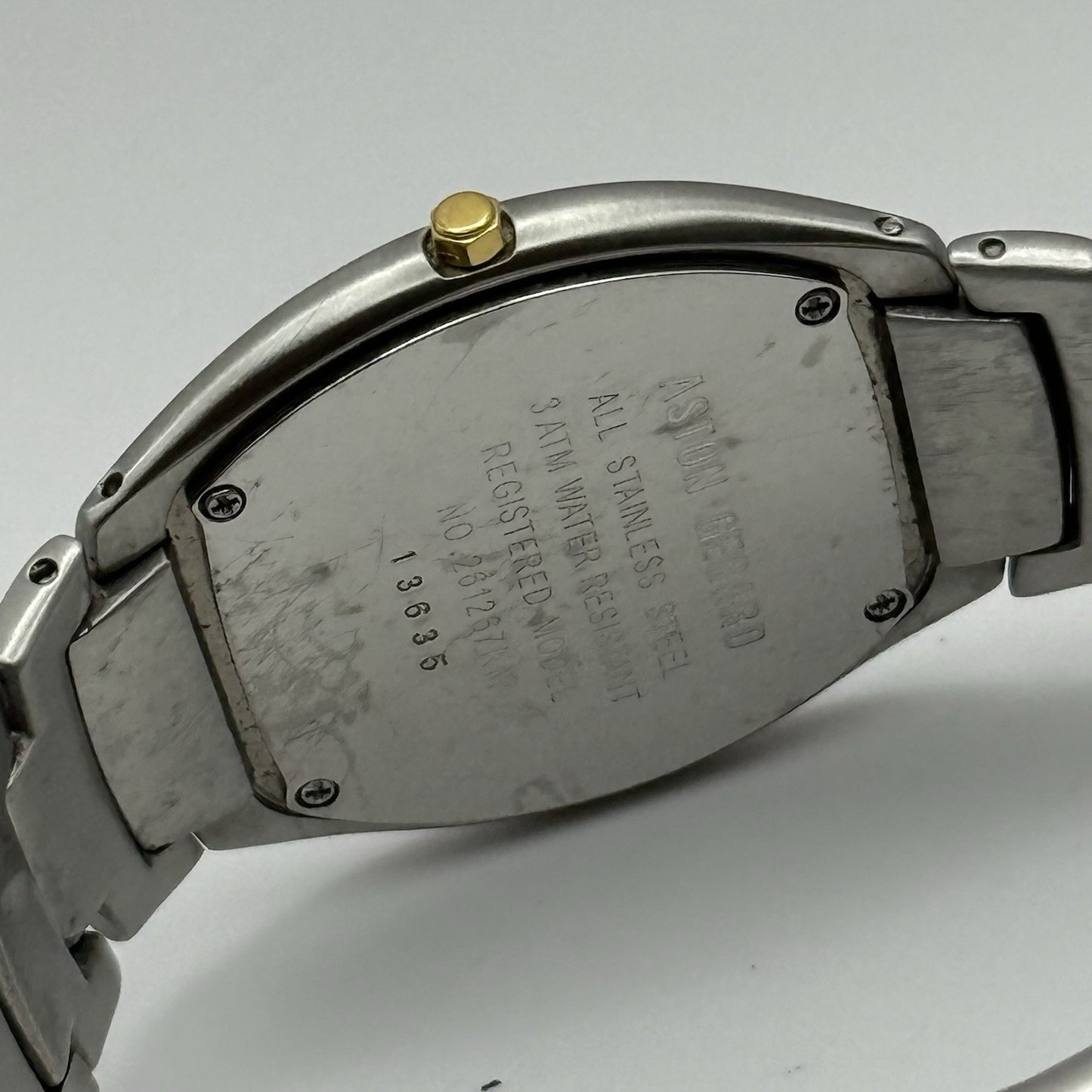 36mm Working Vintage Mens Aston Gerard 261267KM Swiss Date Dial Quartz Watch