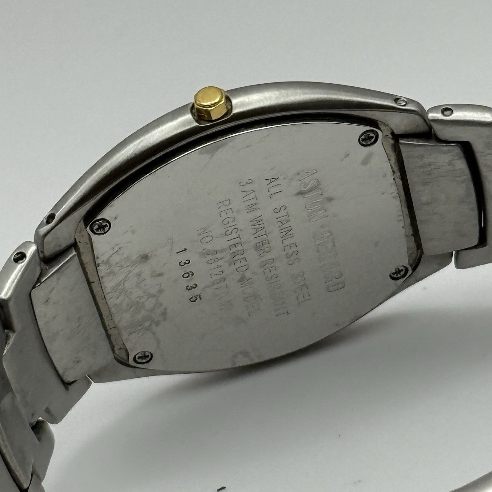 36mm Working Vintage Mens Aston Gerard 261267KM Swiss Date Dial Quartz Watch