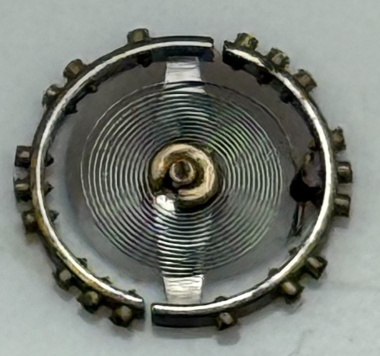 Peseux 100 Balance Wheel Complete And Spring 5¼’’’ Watch Movement Parts NOS
