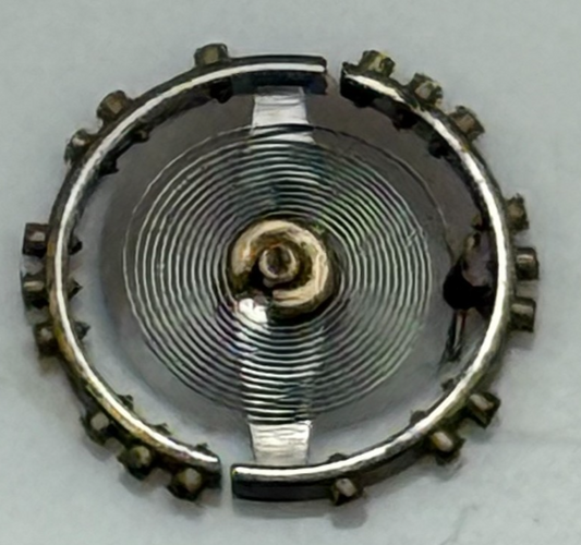 Peseux 100 Balance Wheel Complete And Spring 5¼’’’ Watch Movement Parts NOS