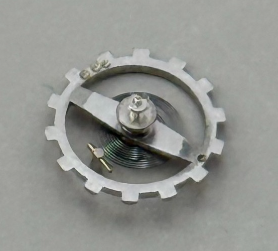 Brac 2061 Balance Wheel Complete And Spring 7 ¾’’’ Watch Movement Parts NOS