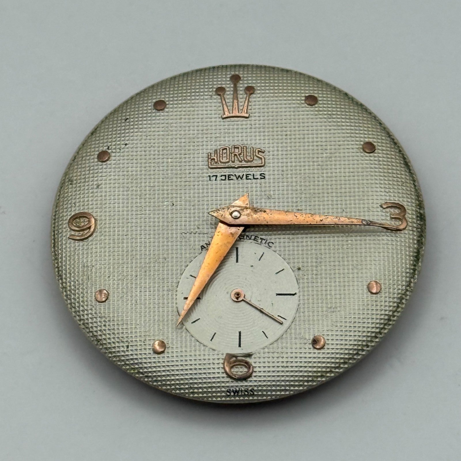 Horus Felsa 391 Watch Movement Manual Wind Vintage Swiss 17 Jewels Parts 26.8mm