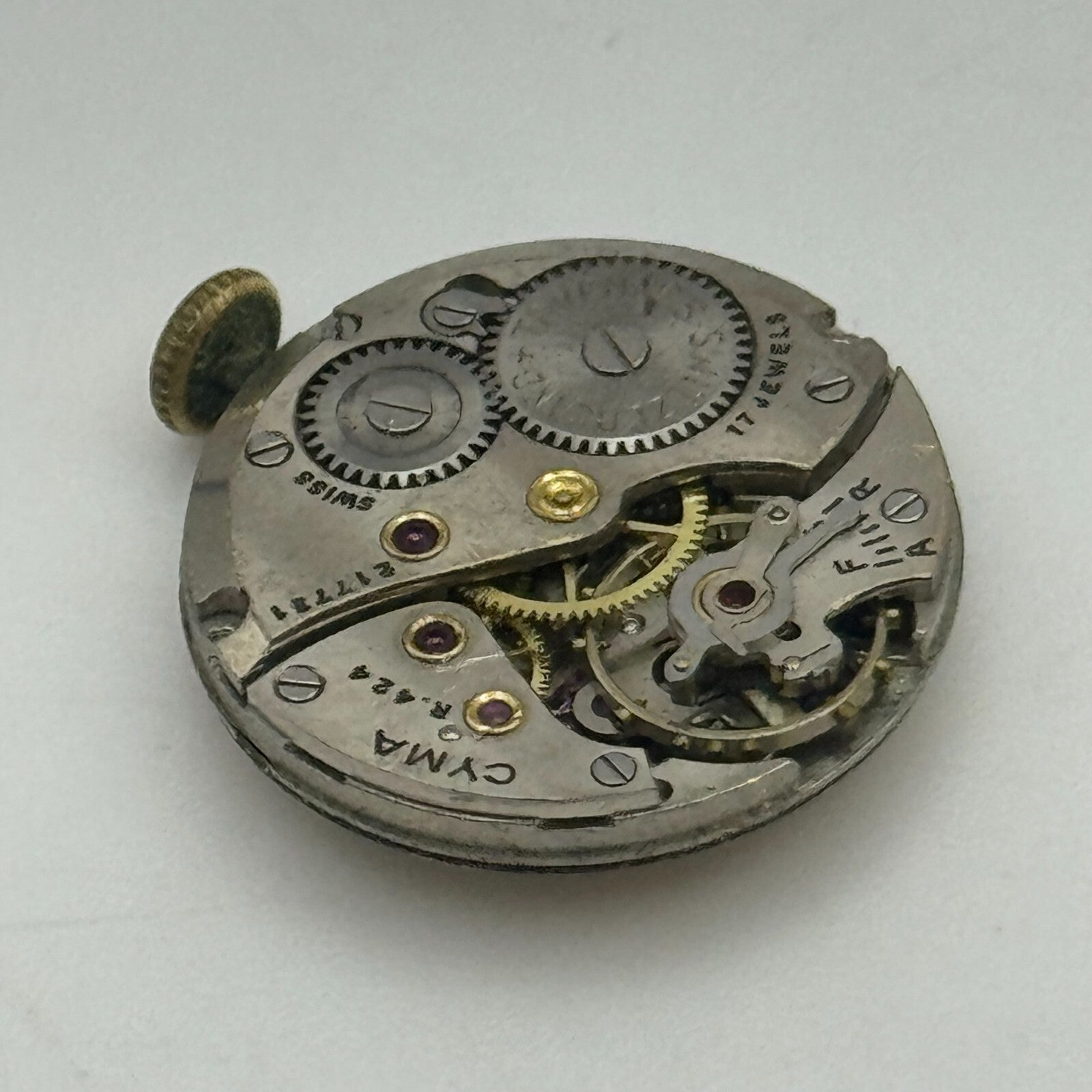 19.7mm Cyma R.424 Sub Seconds Manual Wind Watch Movement Swiss Vintage PARTS