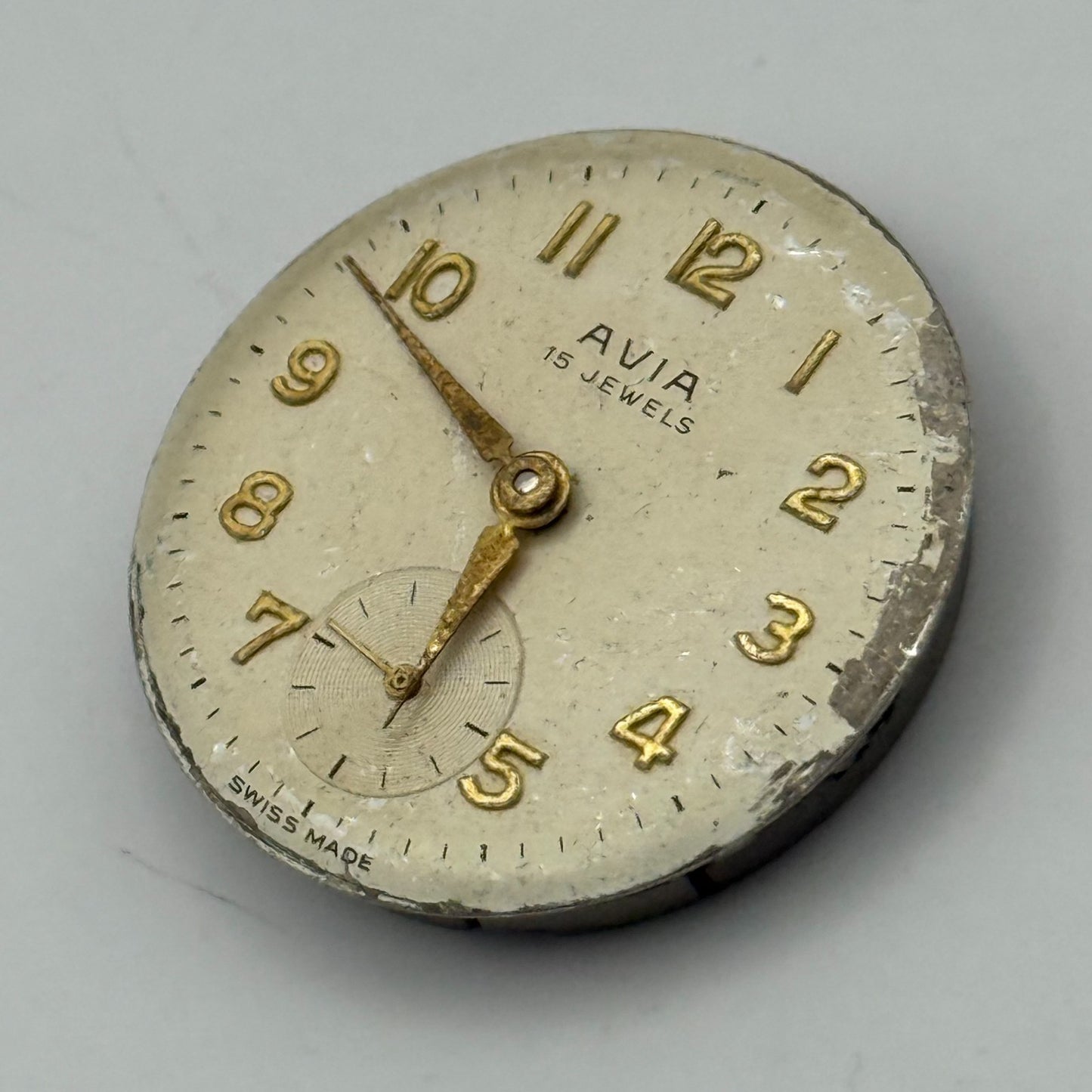 Avia AS 1123 1124 Watch Movement Manual Wind Vintage Swiss Parts Repair 23.5mm