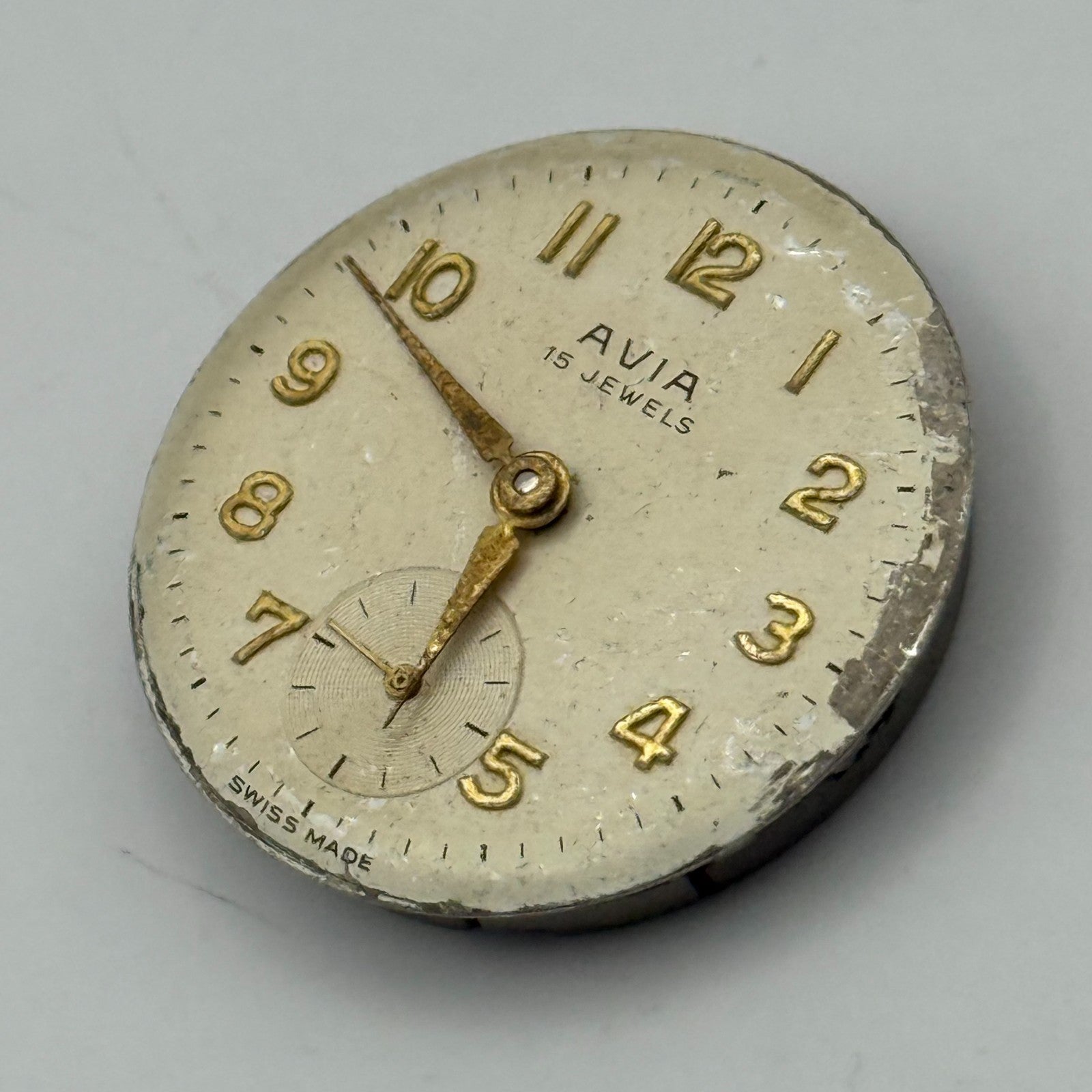 Avia AS 1123 1124 Watch Movement Manual Wind Vintage Swiss Parts Repair 23.5mm