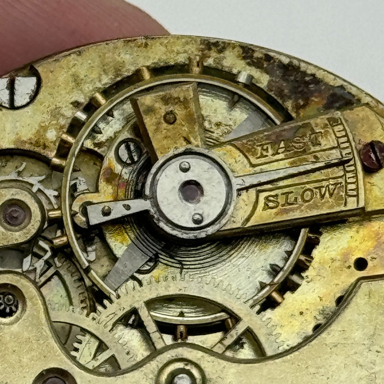42.7mm Unidentified Antique Key Wound Pocket Watch Movement PARTS SPARES REPAIRS