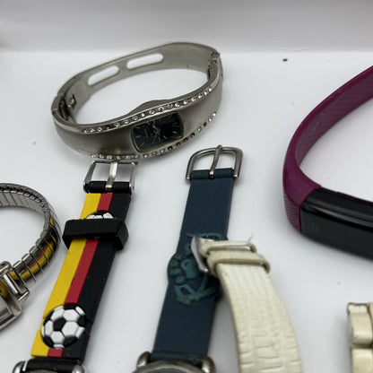 Bundle Of 16 Quartz Watches Modern / Vintage Untested Parts / Repair / Crafts