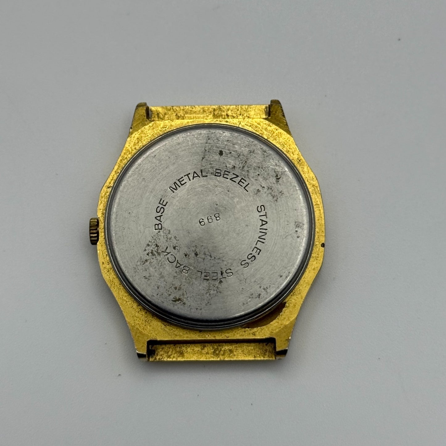 EB 870.111 Grand Swiss Quartz Watch Gold Tone Date 33mm UNTESTED PARTS REPAIR